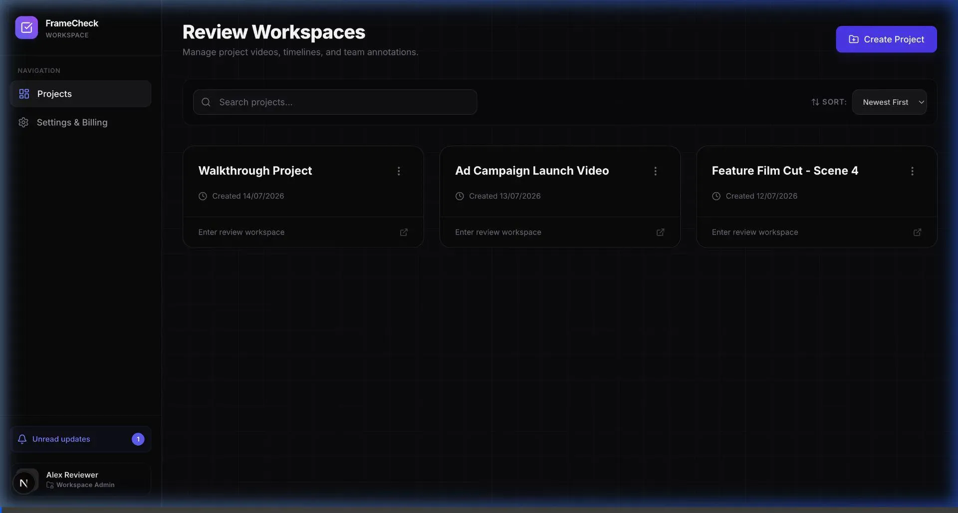 FrameCheck App Walkthrough Dashboard Demo
